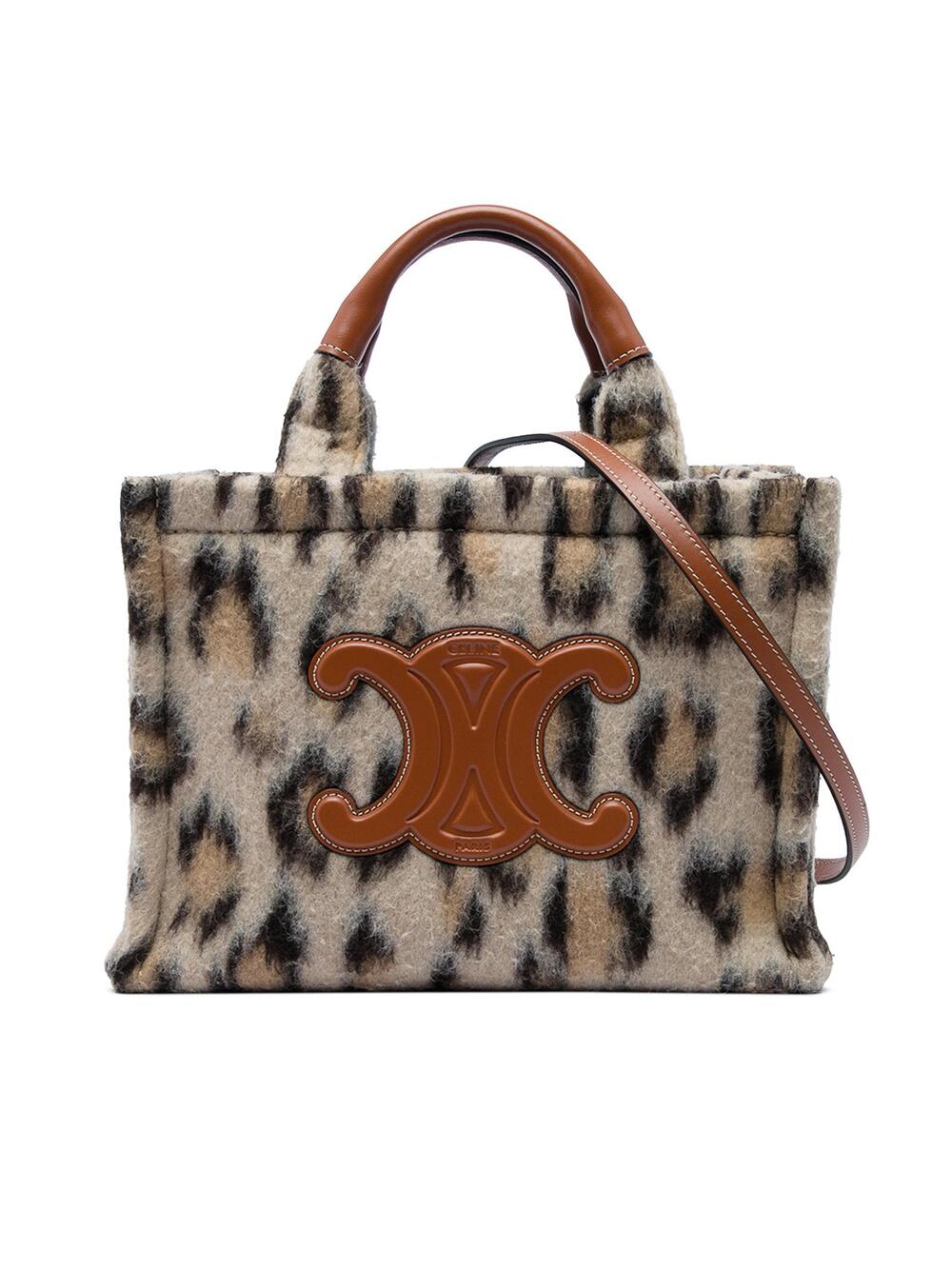 Celine Small Leopard Print Felt Cuir #376376C12B